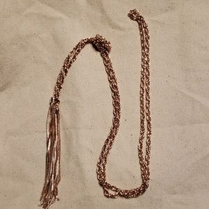 Rose gold rope chain necklace